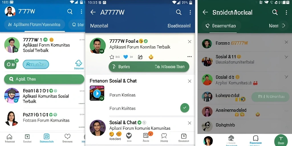 Tampilan antarmuka aplikasi 7777W yang menarik dan fungsional.