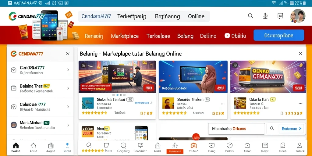 Tampilan antarmuka aplikasi CENDANA777 yang menarik dan fungsional.