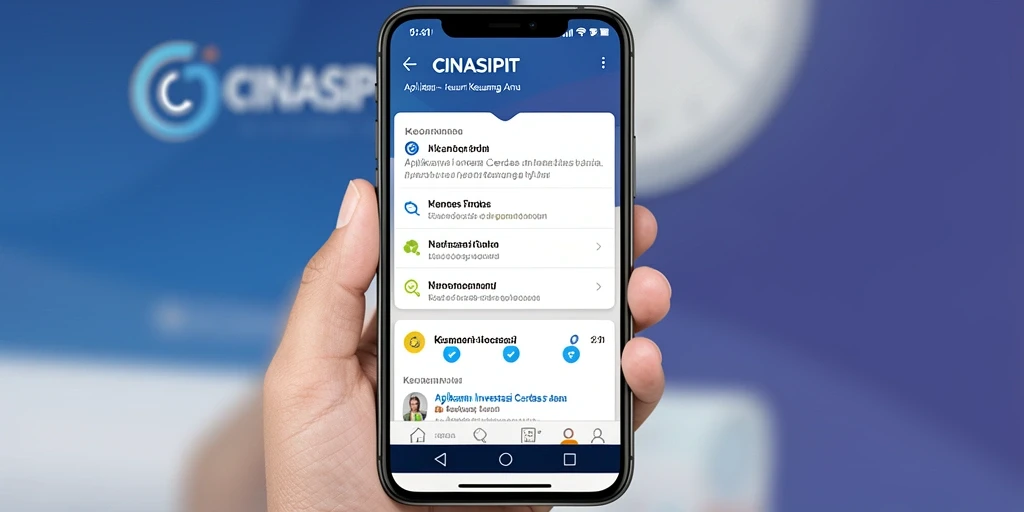 Tampilan antarmuka aplikasi CINASIPIT yang user-friendly.