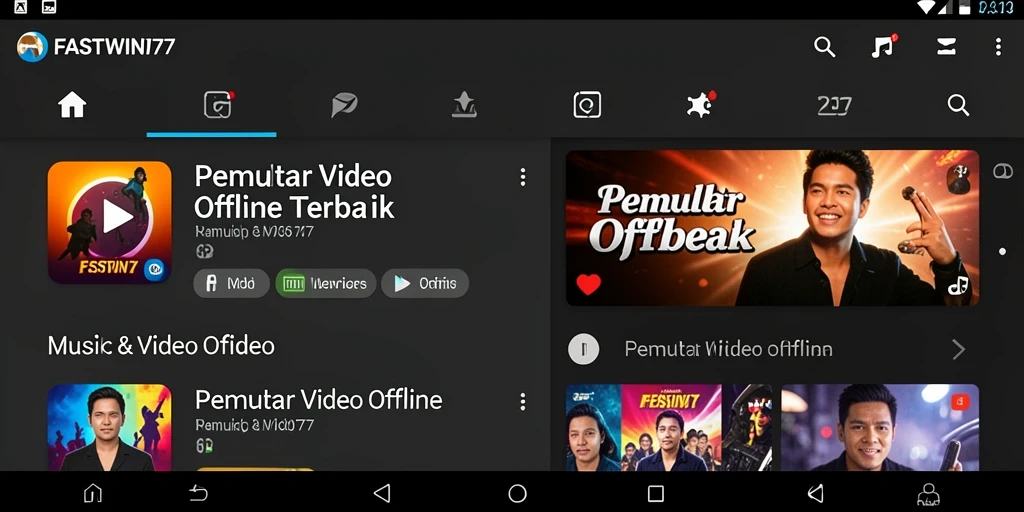Antarmuka pengguna FASTWIN77 yang sederhana dan efisien.