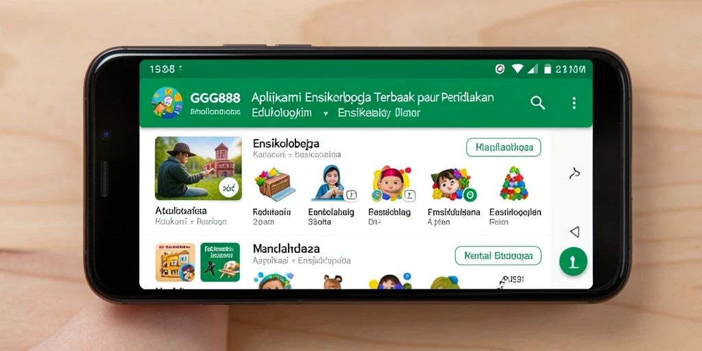 Screenshot antarmuka GGG888 yang menampilkan fitur ensiklopedia interaktif.