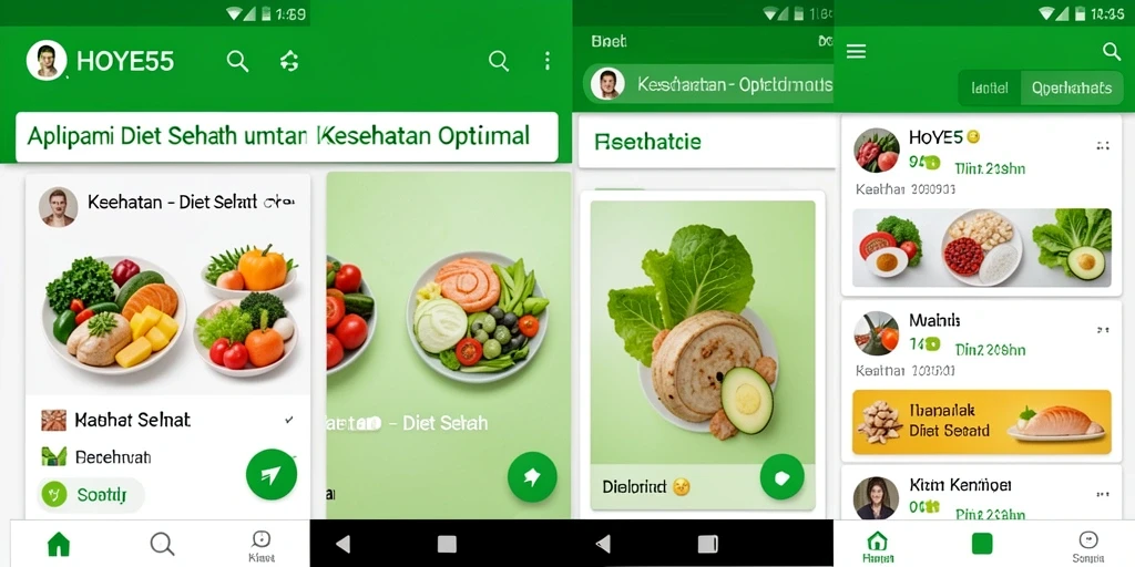 Tampilan antarmuka HOYE55 yang menarik untuk Diet Sehat.