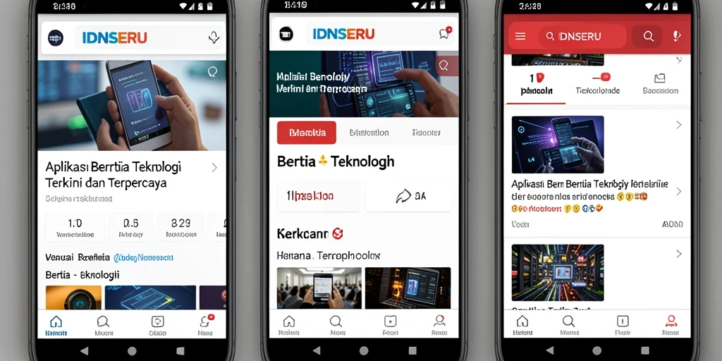 Tampilan antarmuka aplikasi IDNSERU yang modern dan fungsional.