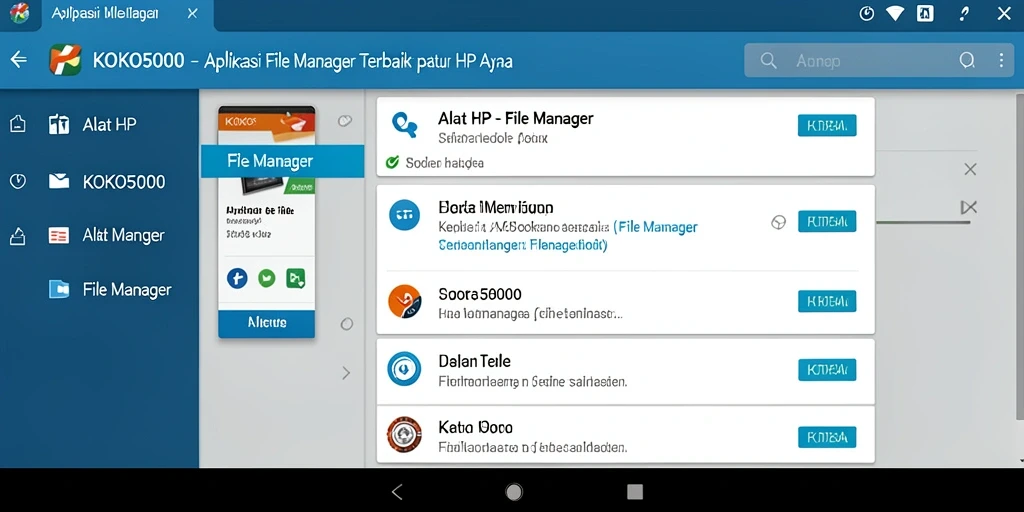 Antarmuka KOKO5000 yang sederhana dan fungsional untuk File Manager.