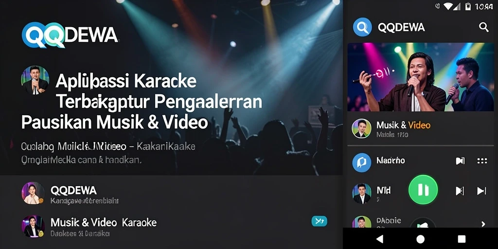 Antarmuka pengguna QQDEWA yang menarik dan fungsional untuk karaoke.