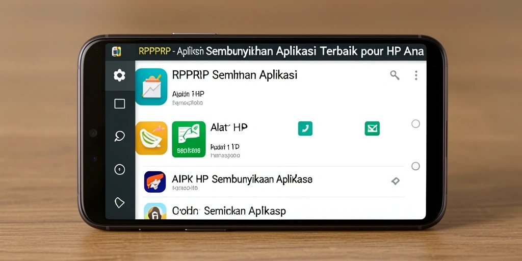 Tampilan antarmuka utama aplikasi RPRPRP untuk menyembunyikan aplikasi.