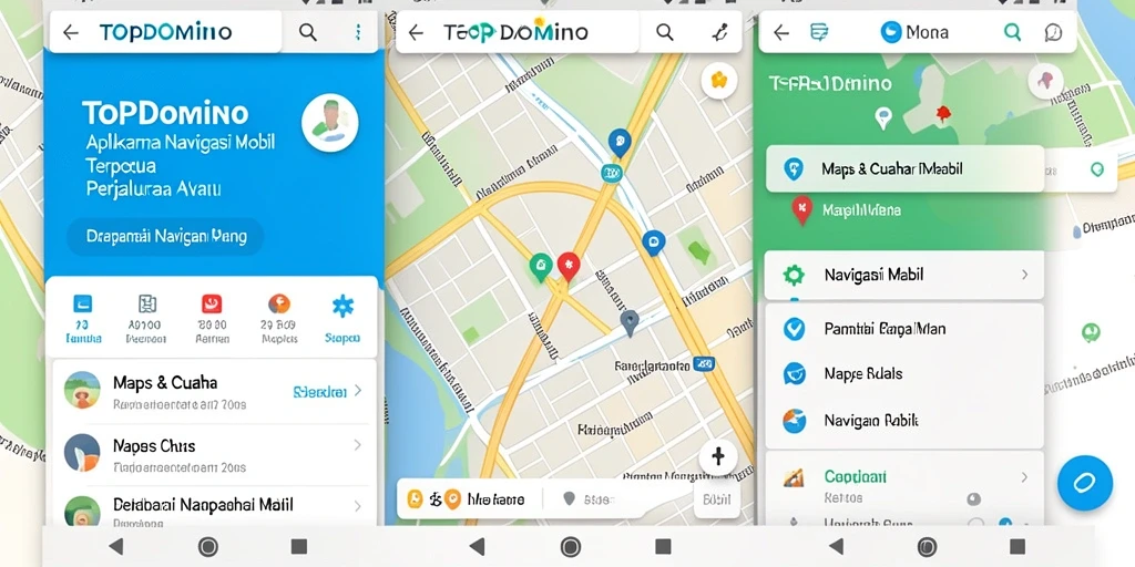 Antarmuka TOPDOMINO menampilkan peta navigasi yang jelas dan informatif.