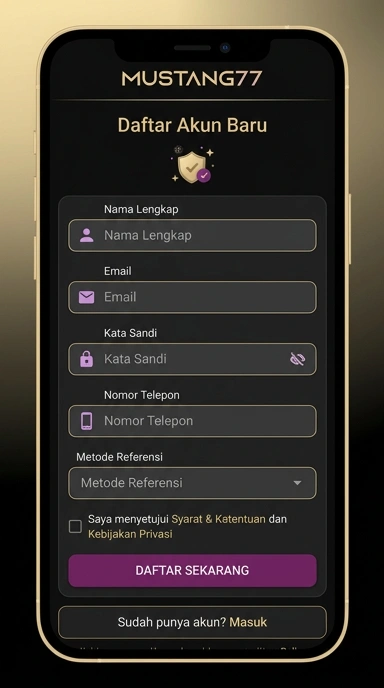 Daftar Akun Baru mustang77 untuk Pengguna Android